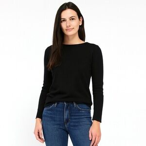 Black knit blouse, crewneck size S/P
